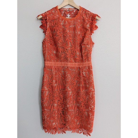Reiss Coral Floral Backless Dress - Picture 1 of 5